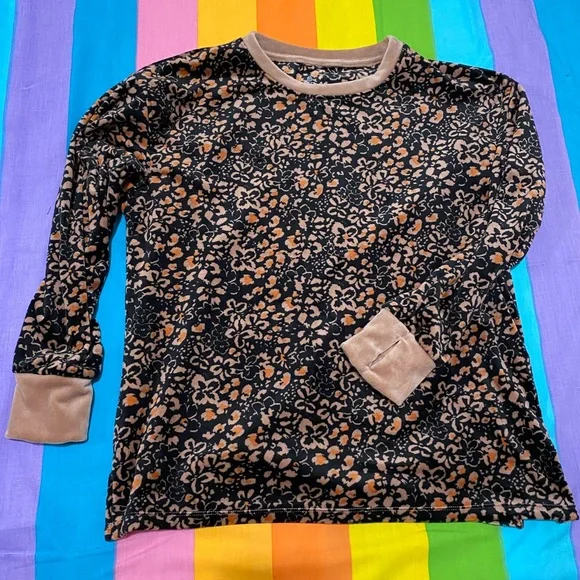 Cuddl Duds Thick Velvet Velour Sweater Longsleeve Shirt w/ Thumb Holes Petite M - Picture 2 of 11